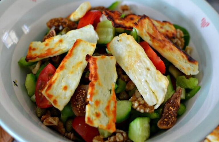 Cypriot Salad with Haloumi Cheese