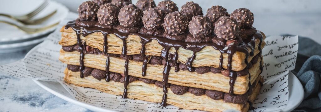 Chocolate Hazelnut Mille Feuille