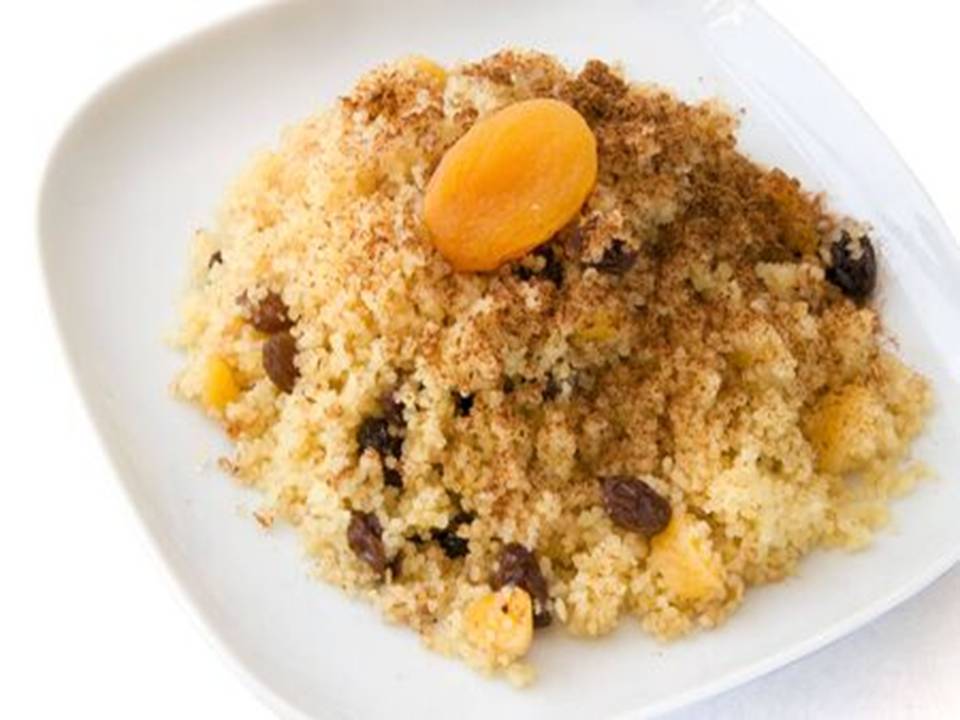 Seffa Sweet Dish from Morocco Made With Couscous