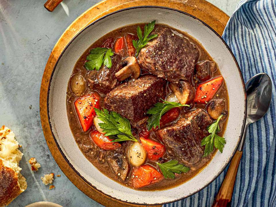 Boeuf Bourguignon With Red Wine