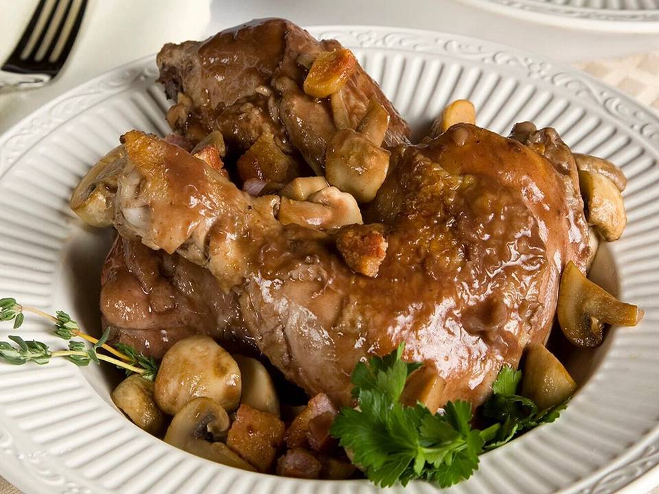 Coq au Vin Traditional Dish from France