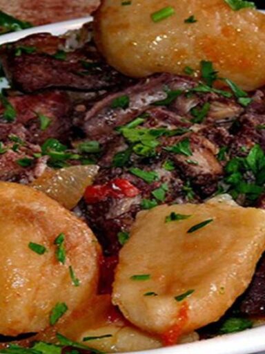 Cyprus Stewed Pork - Afelia Dish