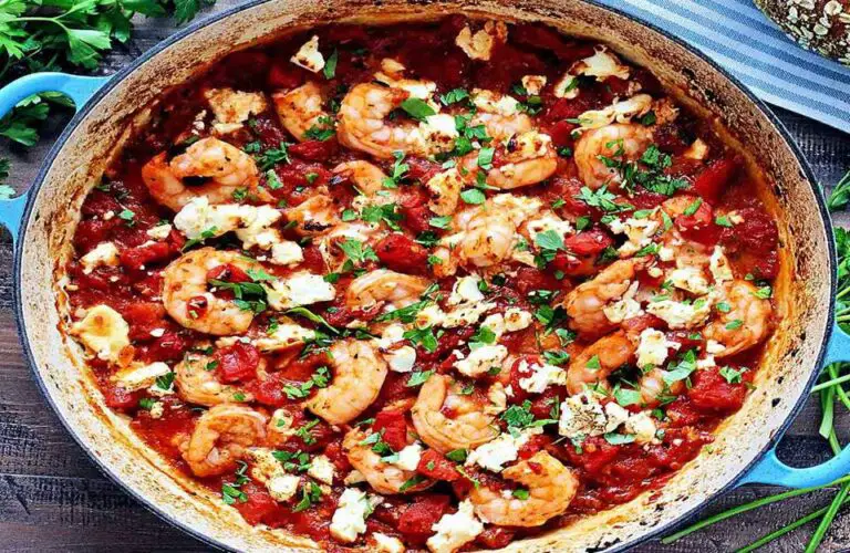 Greek Feta and Shrimp Saganaki