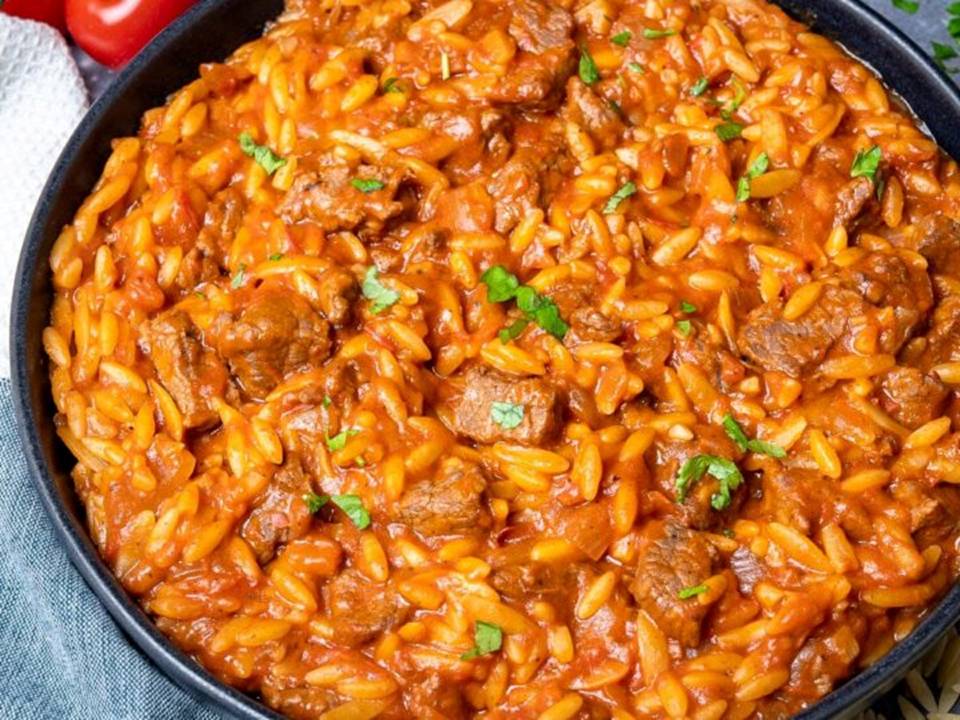 Giouvetsi Greek Beef Stew Orzo