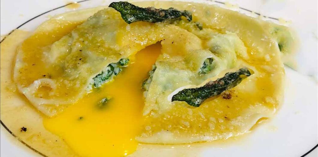 One Perfect Pouch Holds a Runny Egg Yolk Waiting to Burst Italian pasta comes in countless shapes and sizes. But few creations inspire as much awe as the raviolo.