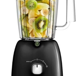 Tefal Black Collection Blender, 2L Jug, 500W, Smoothies and Ice Crush | 1.25L Working Capacity, 6 Removable Stainless Steel Blades, 2 Speeds and Pulse,...