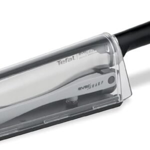Tefal EverSharp 16.5cm Chef Knife with Integrated Sharpener | Dual Pivot Sharpening and Blade Guidance, German Stainless Steel, Ergonomic Handle, Locking...