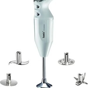 Bamix 1023.004 MAXX Stick Blender Set with multi-purpose, Meat and vegetable stainless steel blade, Whisk, Beater, 350 Watts, 2 Speeds, Made in Switzerland,...