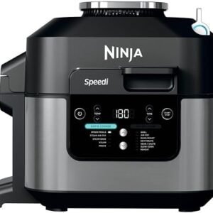 Ninja Speedi 12-in-1 Multi-Cooker, Air Fryer and Slow Cooker, Grey ON500UK | 5.7L Cooking Pot. Make meals for up to 4 in minutes. Multiple functions: Air...