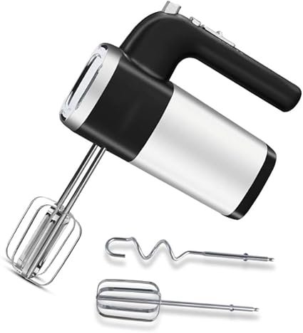 Electric Hand Mixer, Egg Beater Whisk Handheld,5 Speed Portable Small Blenders, Cake Whipping Machine,Stainless Steel Dough Whisk Kneaders for Kitchen...