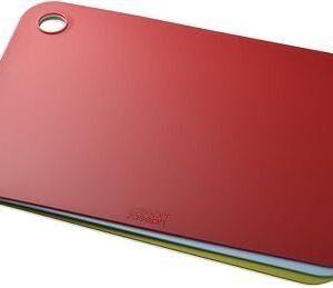 Joseph Joseph Pop - 3-piece Double-Sided Colour Coded Chopping Board Mat Set, Flexible, Easy to Store, Dishwasher-Safe, Multicolour