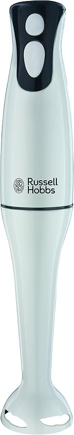 Russell Hobbs 22241 Food Collection Hand Blender, 200 W - White | Detachable Blending Leg for Easy Cleaning, Stainless Steel Blades, Pulse Function for...