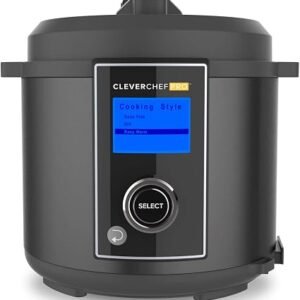 Drew&Cole CleverChef Pro 6-in-1 Digital Pressure Cooker 5.7L - Multicooker, Slow Cooker, Soup Maker, Rice Cooker, Sous Vide - Free Recipe App - Energy Efficient Cooking - Non-Stick Coating - Black