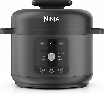 Ninja HyperHeat 9-in-1 Pressure Cooker, Slow Cooker, Black PC201UK | Includes Steam Rack and Removable Dishwasher Safe 6L Cooking Pot, Make Yoghurt, Rice...