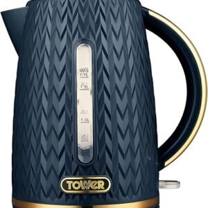 Tower Empire 1.7 Litre Rapid Boil Kettle, 3000W, Midnight Blue, T10052MNB