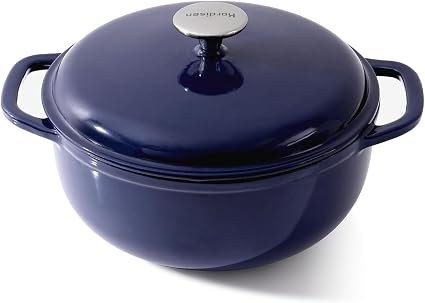 Kordisen 28cm/5.7L Enameled Cast Iron Dutch Oven Pot with Lid, Dutch Oven for Sourdough Bread Baking, Oven Safe up to 500° F, Heavy-Duty & Large, Blue
