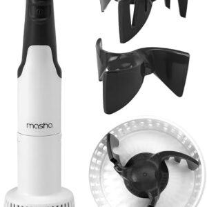 Masha by Sensio Home Electric Potato Masher Hand Blender 3-in-1 Multi Tool - Lump Free, Perfect Consistency Mashed Potato - Electric Masher with Rotor-Cone...