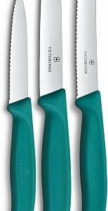 Victorinox Swiss Classic Kitchen Knife Set, 3-piece, Paring & Tomato Knives | Set includes sharp serrated and straight edge knives for fruit, vegetables...