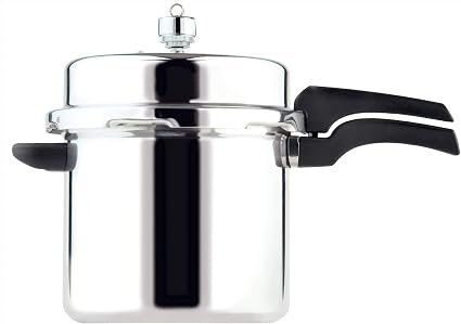 Prestige Pressure Cooker 6l - Classic High Dome Pressure Cooker with Heat Resistant Locking Safety Handle, Grey