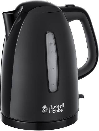 Russell Hobbs Textures Electric 1.7L Cordless Kettle, Premium Plastic, Gloss Finish, Fast Boil 3KW, Washable Anti-Scale Filter, Open Pour, Perfect Cup...