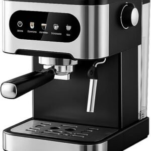 GEEPAS Espresso Machine with Milk Frother Coffee Maker 20Bar Pressure 1350W