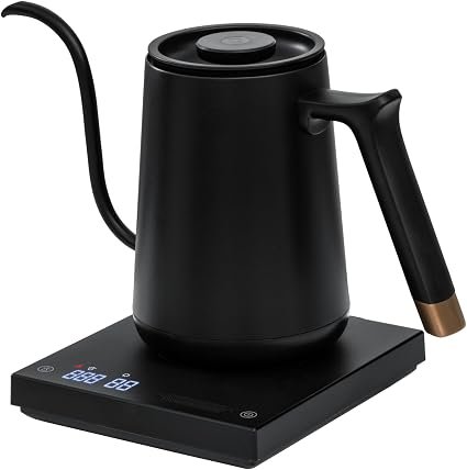 TIMEMORE Electric Gooseneck Kettle 600ml - Variable Temperature Control for Coffee & Tea, 192s Fast Heat to 88°C, Precision Pour Over Kettle, Home &...