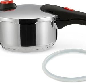 Amazon Basics Stainless Steel Pressure Cooker, 4 litres, Silver
