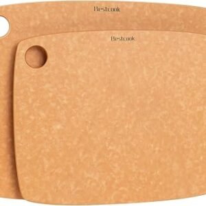 Wood Fibre Chopping Board Set of 2, Dishwasher Safe, Non-Toxic, BPA Free | S+M, Composite Cutting Board, Non-Plastic, Non-Porous, High Density for Meat,...