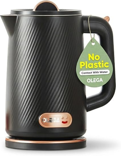 OLEGA Electric Kettle: 1800W Fast Boil Electric Tea Kettles 1.8L | Large Electric Water Kettle, Auto Shut-Off Water Boiler, BPA-Free 304 Stainless Steel...