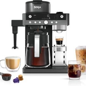 Ninja Prestige Filter Coffee & Pod Capsule Machine, Gunmetal CFN802UKGM