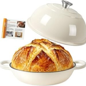 AHJ Dutch Oven For Sourdough Bread Baking,26cm/5.7L Enameled Cast Iron Pot | Non-Stick Sourdough & Casserole Dish,Casserole Pot for Bread Baking...