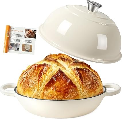 AHJ Dutch Oven For Sourdough Bread Baking,26cm/5.7L Enameled Cast Iron Pot | Non-Stick Sourdough & Casserole Dish,Casserole Pot for Bread Baking...