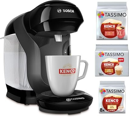 Tassimo by Bosch Style Friendly Pod Coffee Machine, TAS112EGBC, Black