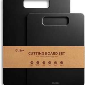Chopping Board Set of 2, Non-Toxic Composite Wood Fibre Cutting Boards | Dishwasher Safe, BPA Free, Non-Slip Feet, High Density, Knife Friendly for Meat...