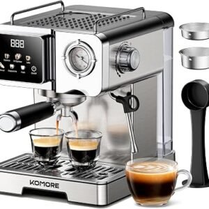 Coffee Machines, 20 Bar Espresso Machine, with Milk Frother, 1.6L