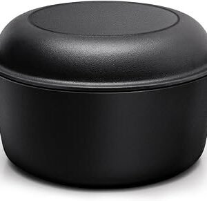 Warmiehomy 2 in 1 Cast Iron Dutch Oven,5L Pre-Seasoned Cast Iron Pot with Skillet Lid,Non-Stick Skillet and Pot Set with Side Handles for Hob and Oven,26cm