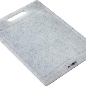 Judge Kitchen Granite Effect Cutting Board TC395 Dishwasher Safe Plastic Kitchen Chopping Board with Handle and Juice Groove Large 29cm x 20cm