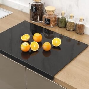 SWSKR SUBAER – Kitchen Countertop Acrylic Cutting Boards, Thicker and More Rigid Transparent Cutting Board with Countertop Protection, Lip Design, 8...