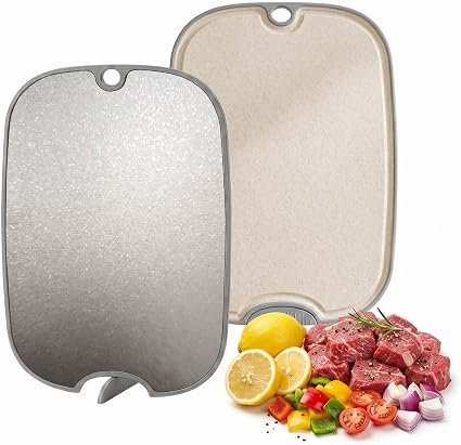Pure Titanium Chopping Board Standable 2 Sided Antibacterial for Kitchen | Standable, 2 Sided, Antibacterial, for Kitchen