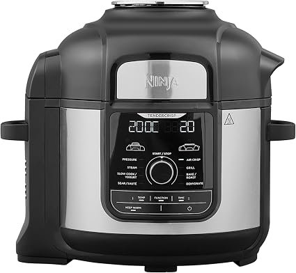 Ninja Foodi MAX Multi Cooker, 7.5L with 9 Cooking Functions, Pressure Cook | Air Fry, Slow Cook, Grill and more, Brushed Steel & Black, OP500UK