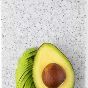 Small White Chopping Board - 25 x 15cm Granite Effect. Hygienic, Knife Friendly When Cutting Or Preparing in The Kitchen. Scratch Resistant, Double-Sided...