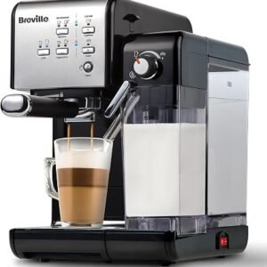 Breville One-Touch CoffeeHouse Coffee Machine | EspressoCappuccino & Latte Maker | 19 Bar Italian Pump | Automatic Milk Frother | ESE Pod Compatible | Black [VCF107]