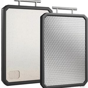 Stainless Steel Chopping Board,Double Sided Cutting Boards for Kitchen with Non-Slip Feet Meat Fruit Vegetable Anti-Mold & Antibacterial Easy to...