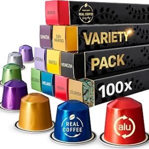 Variety Pack: 100 Nespresso Compatible Pods. 9 Different Varieties With Coffee Capsules
