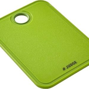 Judge Small Chopping Board for Kitchen, Non-Slip BPA-Free Plastic Cutting Mat & Cutting Board for Kitchen with Hanging Loop & Juice Groove,...