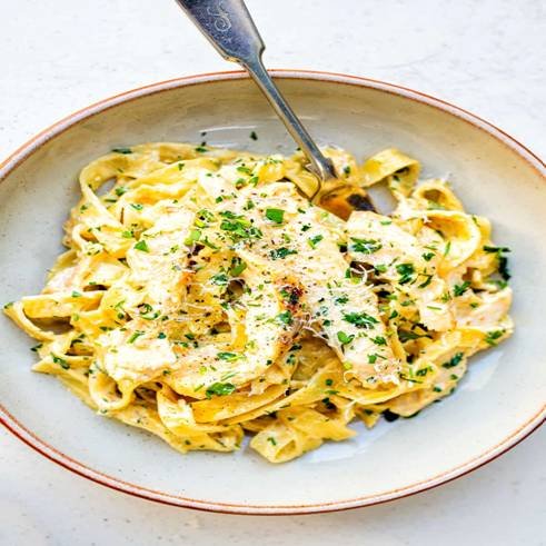 Chicken With Tagliatelle